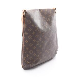 Louis Vuitton Monogram Leather Canvas Brown Bag Musette Shoulder